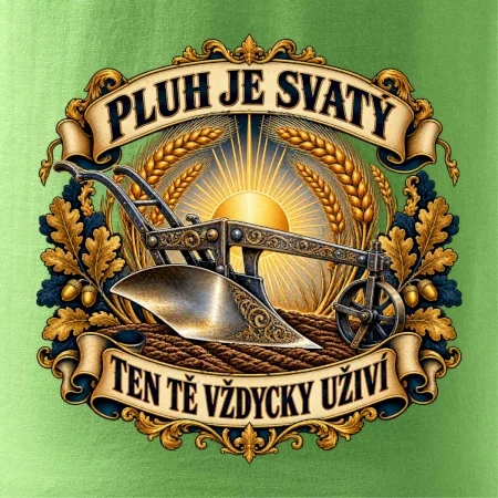 Posvátný pluh s pšeničnou svatozáří