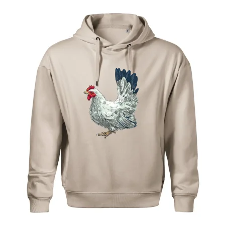 Slepice kreslená bílá