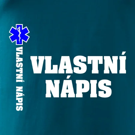 Hvězda života - vlastní nápis vpředu a vzadu