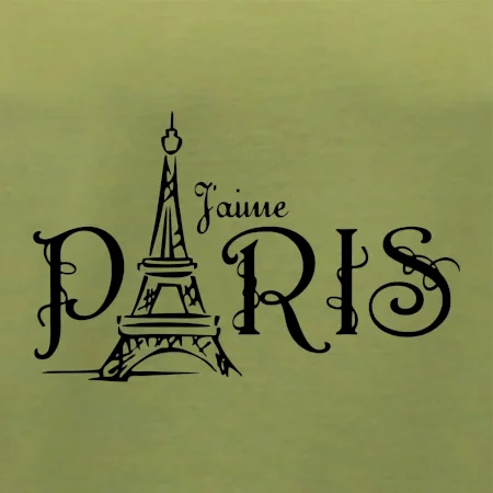 Paris nápis Eiffelovka rovný