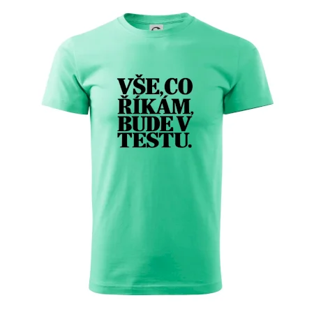 Vše co říkám bude v testu