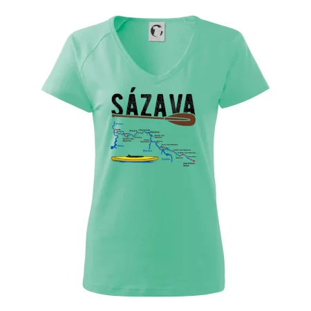 Mapa řeky Sázavy