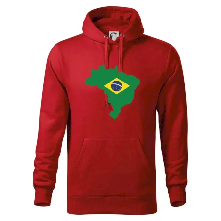 Brazílie vlajka v mapě
