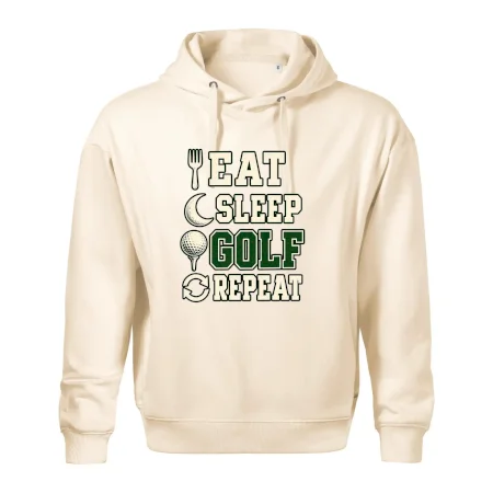 Eat sleep golf repeat typografie