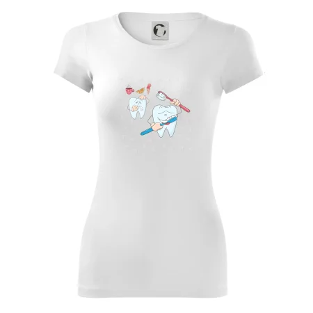Zubařské tričko - kartáček a jídlo