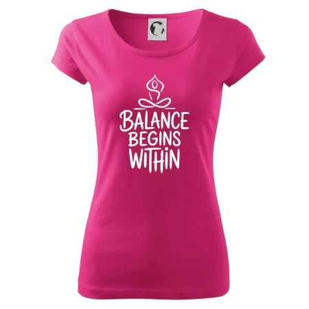 Balance begins within nápis