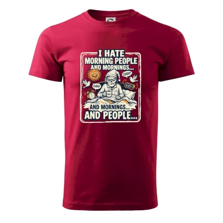 i hate morning people and mornings.... and people... - barevný obrázek