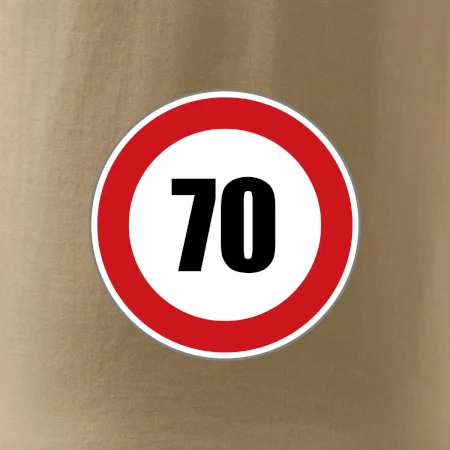 Dopravní značka - omezení rychlosti 70