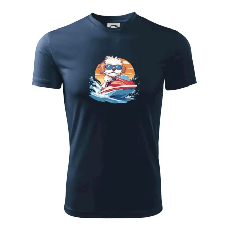 Bišonek na vodním skútru