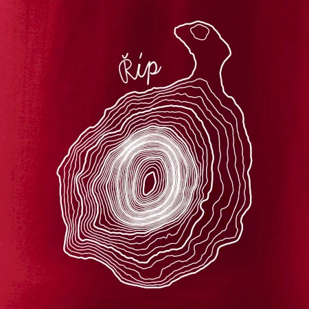 Říp - vrstevnice psací