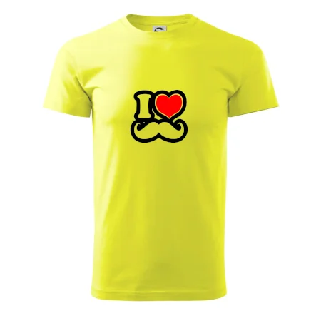i love mustache - obrys