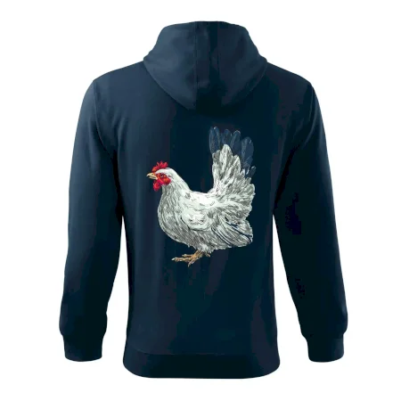Slepice kreslená bílá