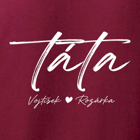 Triko táta psací se jmény dětí
