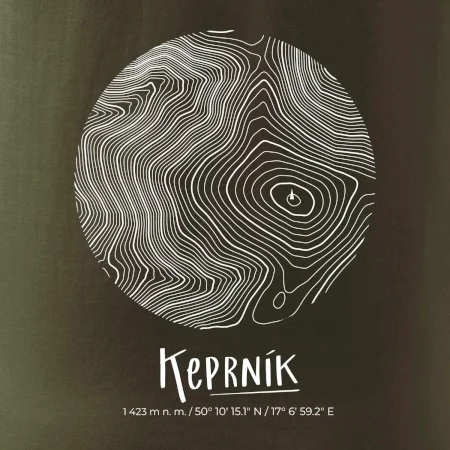Keprník - vrstevnice v kruhu