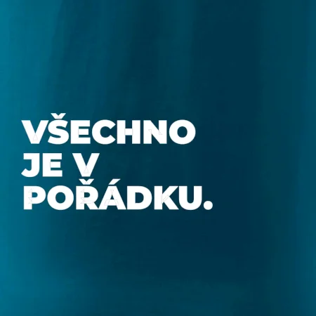 VŠECHNO JE V POŘÁDKU.