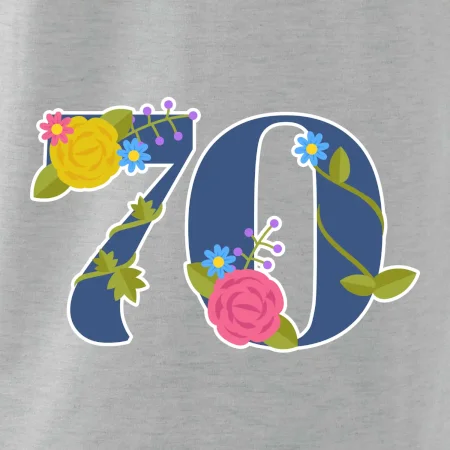 Květinové číslo kreslené - 70