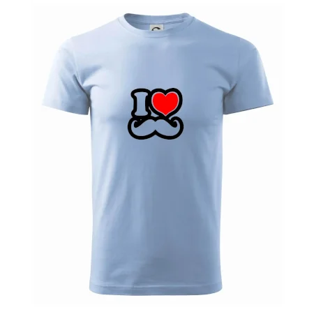 i love mustache - obrys