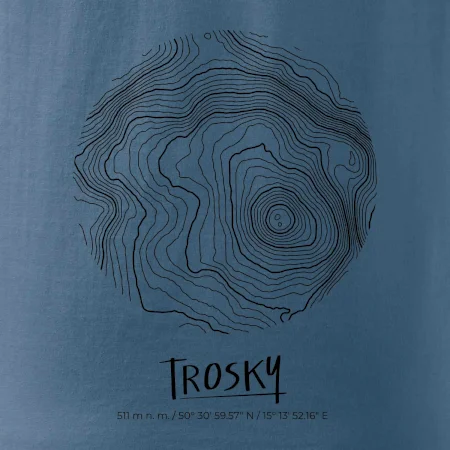 Trosky - vrstevnice v kruhu