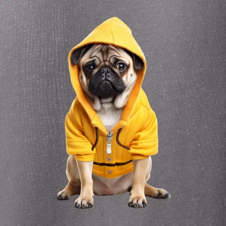 Mops v mikině