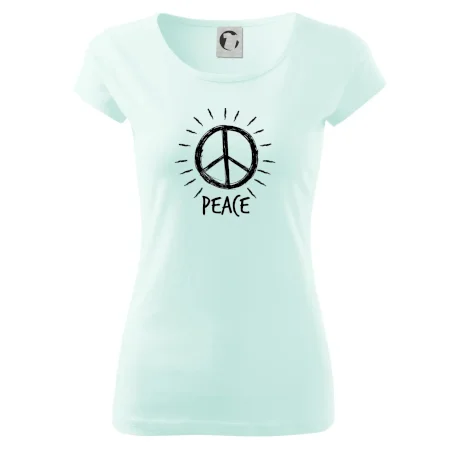 Peace symbol černobílý