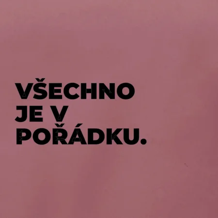 VŠECHNO JE V POŘÁDKU.