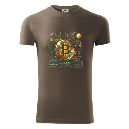 Bitcoin logo s grafy