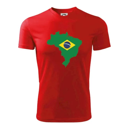 Brazílie vlajka v mapě
