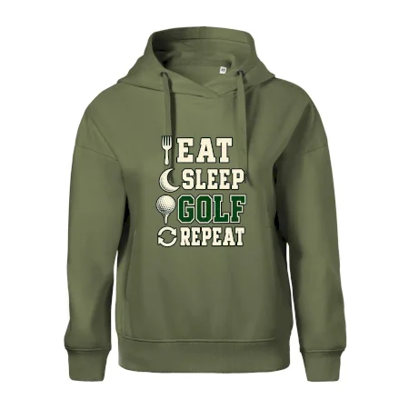 Eat sleep golf repeat typografie