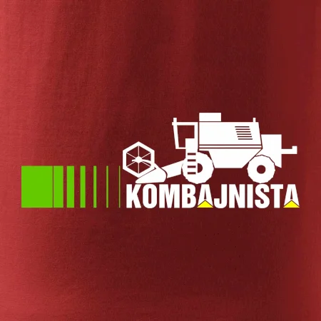 Kombajnista zelená a žlutá