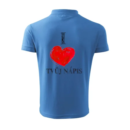 I love malované srdce - vlastní nápis