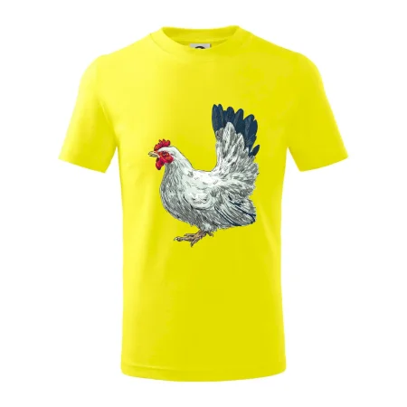 Slepice kreslená bílá