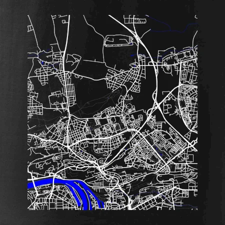 Praha 18200 - Mapa s vodními toky