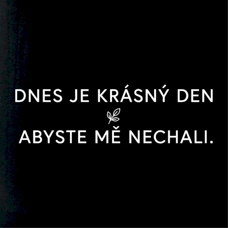 Dnes je krásný den abyste mě nechali bíle