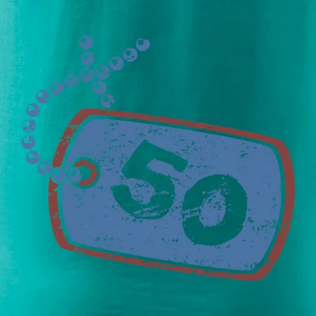 50 na krku štítek