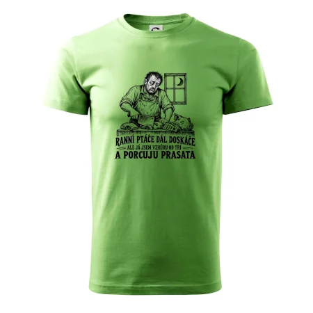 Řezník vzhůru od tří a porcuju prasata