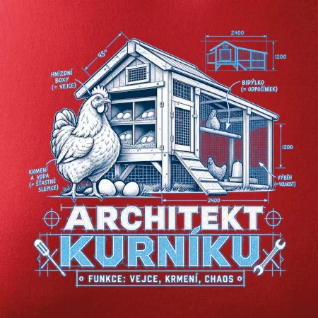 Architekt kurníku technický výkres