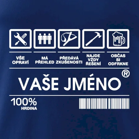 Vaše jméno - čárový kód