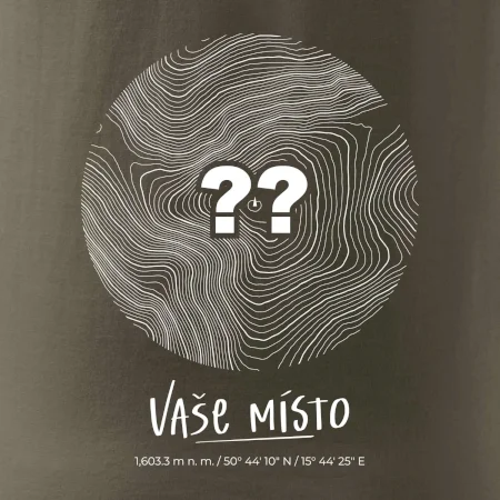 Vaše místo - vrstevnice v kruhu