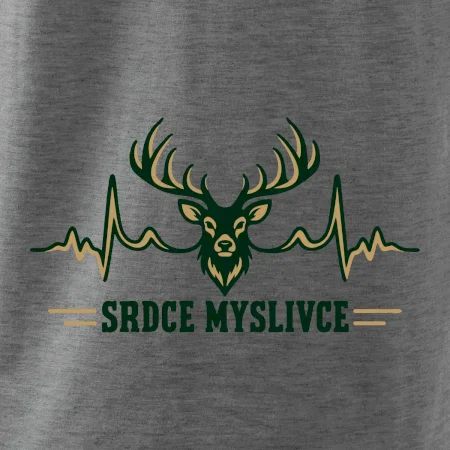 Srdce myslivce jelen a tepová křivka