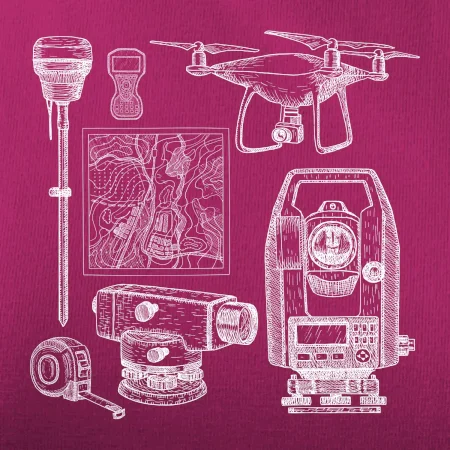 Geodet teodolit dron