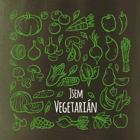 Jsem vegetarián - zelenina ve čtverci