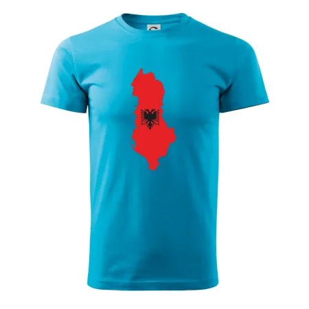 Albánie mapa a znak