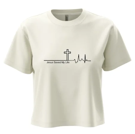 Jesus Saved My Life kříž ekg