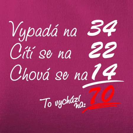 Vypadá, cítí se, chová se - 70 let