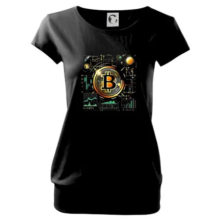 Bitcoin logo s grafy