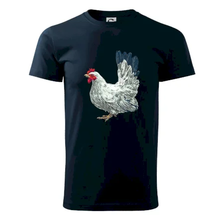 Slepice kreslená bílá