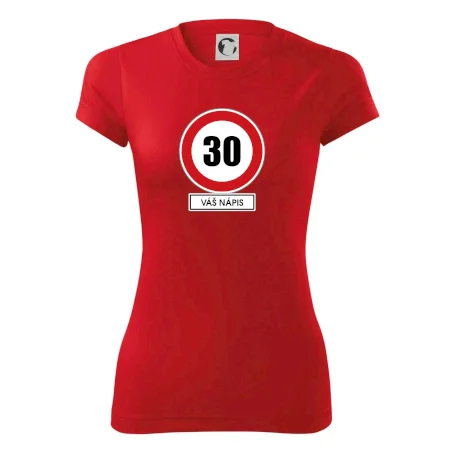 Dopravní značka - rychlost 30 - váš nápis