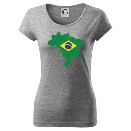 Brazílie vlajka v mapě
