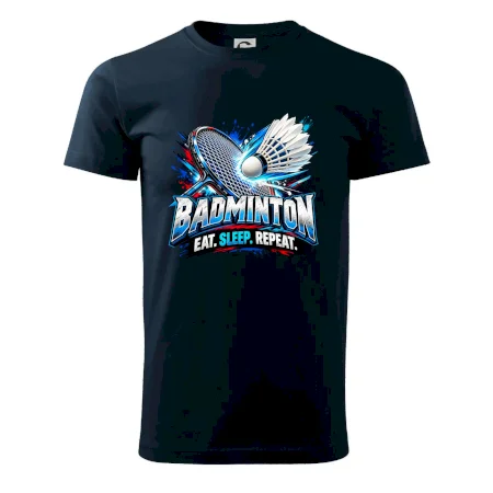 Badmintonová raketa s košíčkem eat sleep repeat