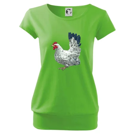 Slepice kreslená bílá